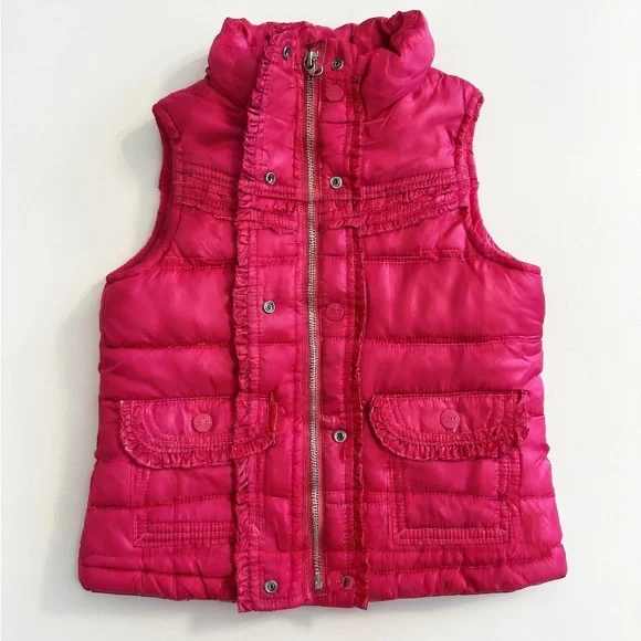GAP Girls Pink Puffer Vest. Size 4 - 5 - Picture 3 of 6